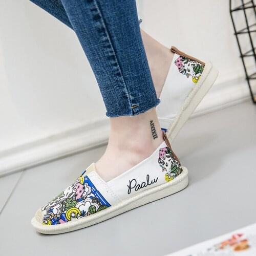 Women Shallow Mouth Espadrilles Flats Solid Moccasins Female Flat Bottom Linen Cloth Non-slip Fisherman Shoes Breathable X4-29