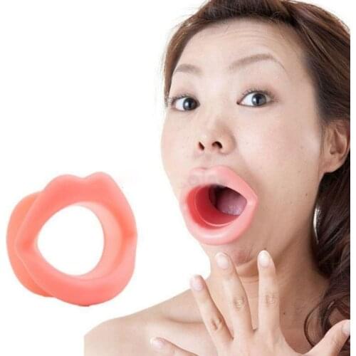1pc Silicone Rubber Face Lifting Lip Trainer Mouth Muscle Tightener Face Massage Exerciser Anti Wrinkle Lip Exercise Mouthpiece