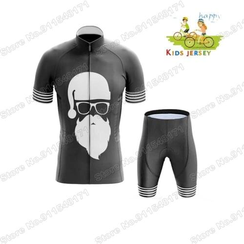 2021 Hipster San Kids Cycling Jersey Set Boys Short Sleeve Summer Cycling Clothing MTB Ropa Ciclismo Child Wear Sports Suit
