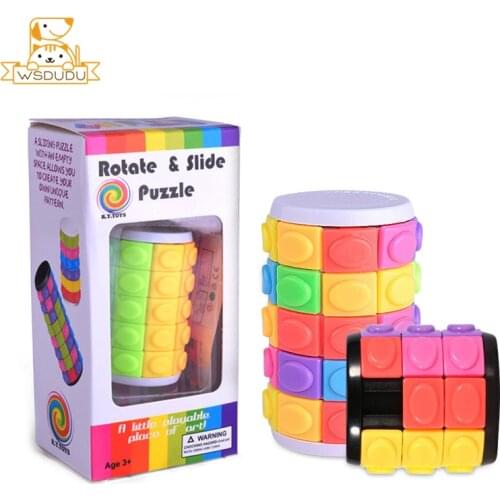 3x8 5x8 Magic Square 3D Puzzles Cubes Void Space Rotating Slide Toy Colorful Brain Teaser Game Antistress Mini Kid Children Gift