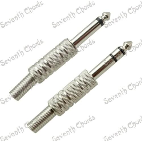 4Pcs 1/4inch 6.35mm Microphone Amplifier Guitar Cable Audio Male Plug / Guitar Cable Plug guitar accessories