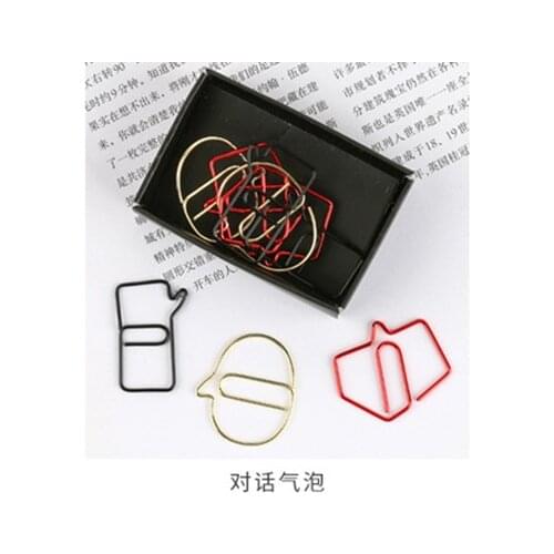 9pcs paper clip bookmark creative cute cartoon animal speech bubble clip special-shaped paper clip