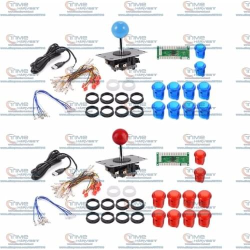 Arcade DIY Bundle Kits with USB Encoder Board support 5V LED Lamp Buttons Arcade Joystick for 2P MAME Control Panel Game Rocker