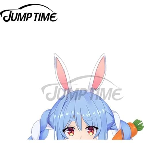 JumpTime 13 x 4.2cm Usada Pekora Peeker Hololive Car Sticker Anime Decal Custom Printing Vinyl Materialfor Scratch-Proof for RV