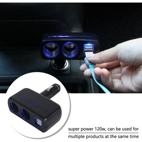 Car Auto Cigarette Lighter Dual USB Charger Socket Power Adapter Splitter Charger Universal 2 USB For Phone MP3 DVR Accessories