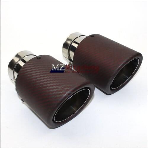 Auto Parts A.K Exhaust Tail Throat Matte Carbon Fiber Matte Red Curl (1PCS)