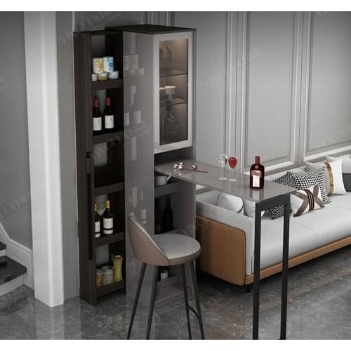 Rock plate folding bar table wine cabinet integration modern simple family living room partition bar cabinet
