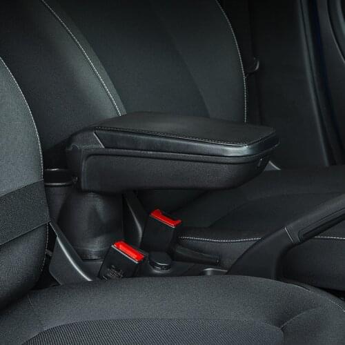 Leather armrest box with cup holder locker for Mercedes New Smart 453 Fortwo Forfour 2015-2018 Automotive interior Accessories