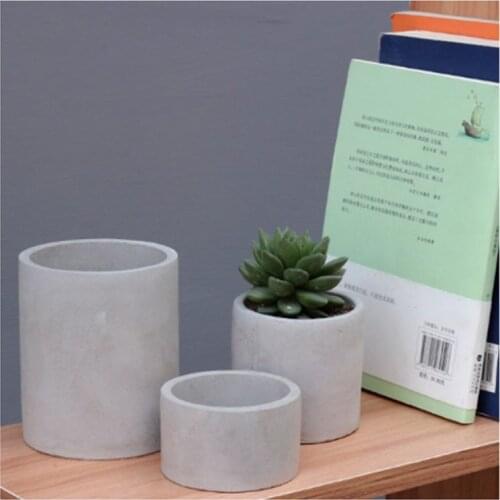DIY Creative Round Flower Pot Mold Concrete Flower Pot Silicone Mold Small Cement Handmade Clay Flower Pot Mold For Home Desktop