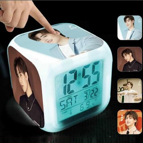 Multi-function Alarm Clock 1 Pcs Pieces Can Custom Picture LOGO Clock Temperature Week Month Year Date LED Electronic Hot E11113