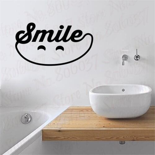 Smile Wall Decal Dental Office Wall Vinyl Removable Dentist Clinic Stickers Hospital Poster WL1848