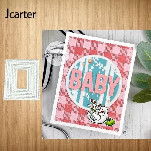 Multiple Rectangle Background New Design Metal Cutting Dies Craft Stencil Scrapbook Handmade Card Make Shape Album Decor Model