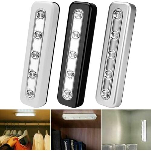 Touch Control Night Lamp For Wardrobe Bedroom Stairs Kitchen Wireless LED Under Cabinet Light Battery Powered Closet Light