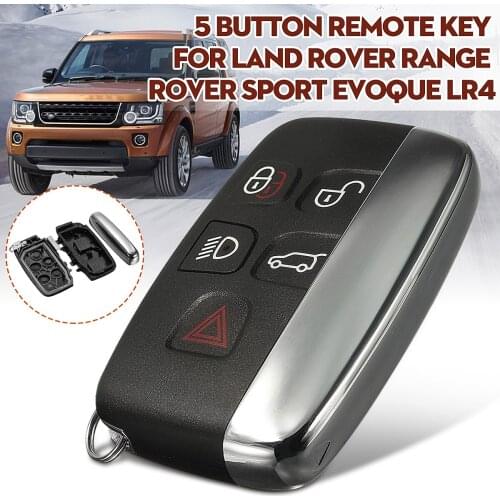 New 5 Button Remote FOB Key Case Cover Shell For LAND ROVER LR4 Range Rover Sport Evoque