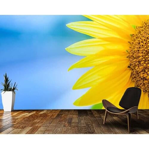 Papel de parede sunflower 3d wallpaper,living room tv wall childrens bedroom wall papers home decoration