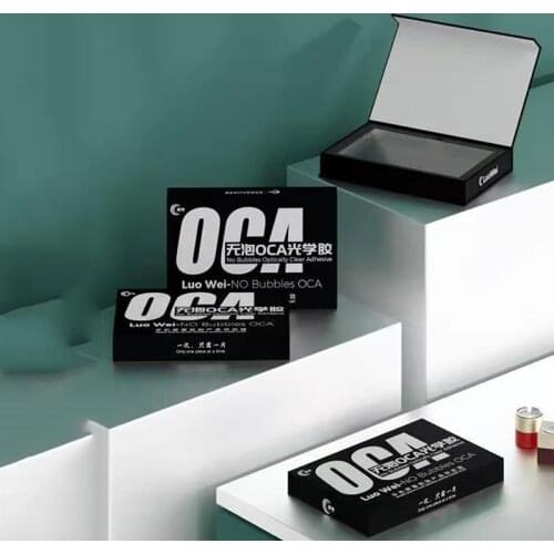 Newest Luo Wei 50pcs/lot IP4.7 5.5 7 Inch 250 UM No Bubble Optical Clear Adhesive Glue OCA Film For IPhone Crakced Glass Repair