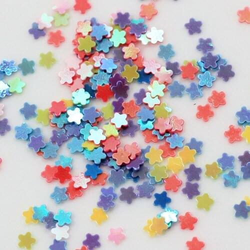 Wholesale 3mm Random Mixed Flower Shape Rainbow Color Sequin Confetti Wedding Party Decoration