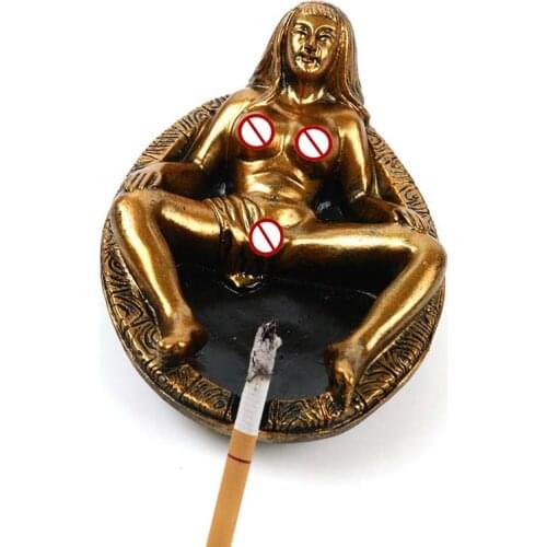 Sexy Lady Ashtray Resin Cigarette Ashtray Ash Tray Home Decoration Office Desktop Crafts Cigar Cigarette Accessories Gifts