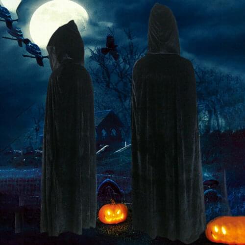 Halloween Cloaks Capes Robe Larp Gothic Hooded Cloak Adult Elf Witch Long Purim Carnival Women Men Vampires Grim Reaper Party