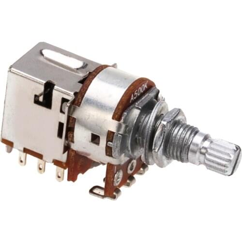 Tooyful New1Pc A500k Push Pull Control Pot Potentiometer Guitar Audio Tone Switch for Electric Guitar Bass Musical Instruments