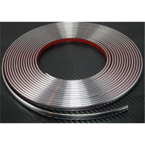 Durable 15M 18MM Silver Car Chrome Styling Decoration Moulding Trim Strip Tape 18MM