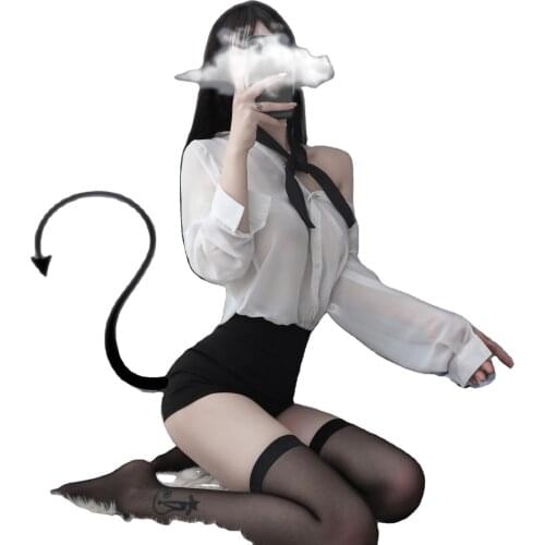Sexy lingerie sexy boyfriend see-through shirt temptation uniform with socks suit role-playing professional womens clothing