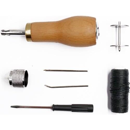 Leather Sewing Awl Kit Leather Carving Tools Set Repair Sewing Threading Tools