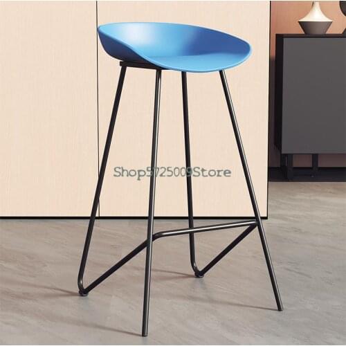 Modern Simple Bar Chair Family Restaurant Bar Chair Northern Europe Luxury Fashion High Stool Net Red Bar Stool