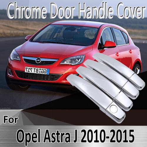 For Opel Astra J 2010~2015 Holden Vauxhall GTC Styling Stickers Decoration Chrome Door Handle Cover Refit Car Accessories