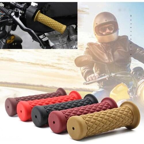 Motorbike Rubber Handle Vintage Handlebar Hand Grip Bar End For Motocross Moto
