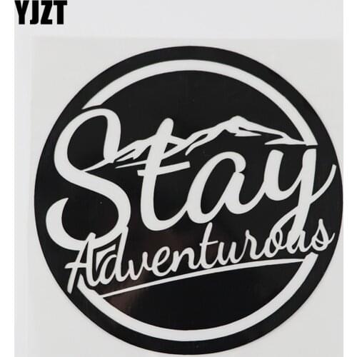 YJZT 13.6CMX13.6CM Stay Adventurous Funny Decal Vinyl Car Sticker Black/Silver 8A-1040