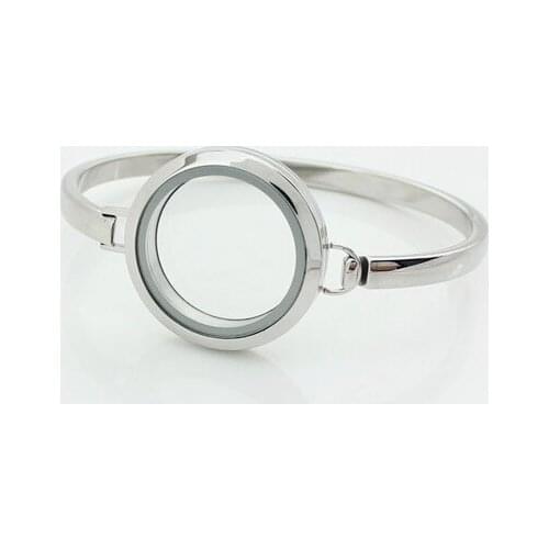 10pcs/lot 30mm stainless steel twist floating locket bracelet screw glass locket bracelet/bangles