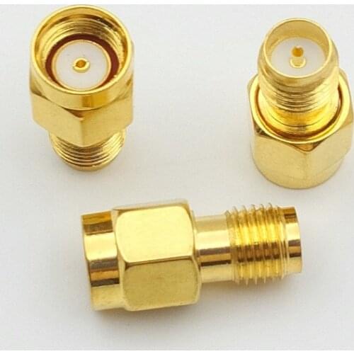 100pcs RP-SMA male jack center to RP-SMA female plug in series RF adapter