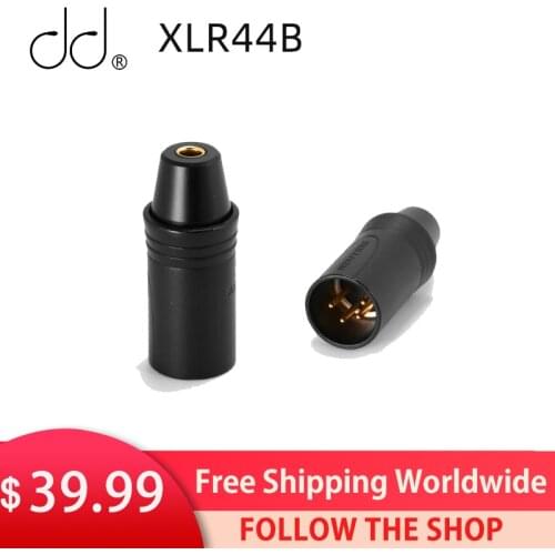 DD ddHiFi XLR44B XLR 4pin to 4.4mm Balanced Adapter Adapt XLR Traditional Desktop Devices to 4.4mm Audio Devices or Earphones