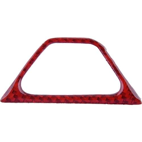 Emergency Warning Lamp Light Switch Button Cover Trim Bezel Red Carbon Fiber Fit for Chevrolet Camaro 2016 2017 2018 2019 2020