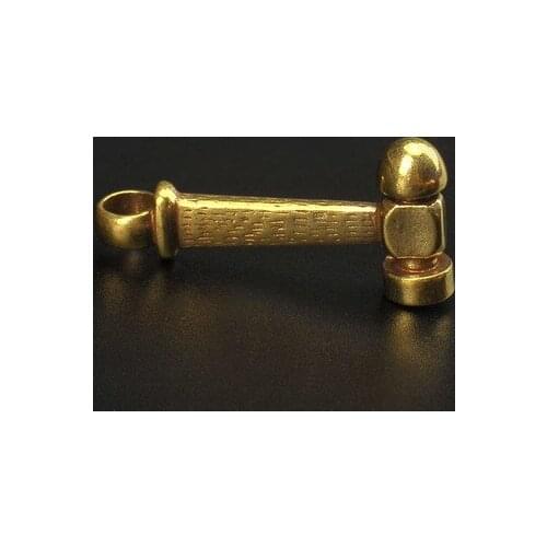 Pure copper creative gift exquisite small hammer handmade key ring pendant taro car accessories couple gift birthday gift mascot