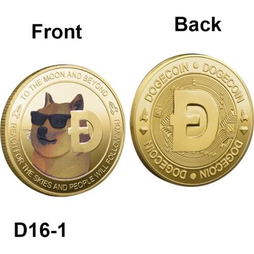 D16 New sunglassess dogecoin To the moon and beyond cryptocurrency Reach for the skies and people will follow you souvenir coin