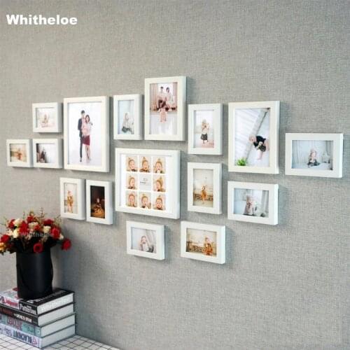 16Pcs/Set Wooden Picture Frame For Wall Nature Solid Wood Frame Wall Hanging Photo Frame Poster Frames For Pictures Home Decor