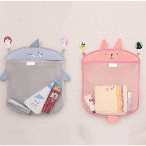 Baby Cartoon Animal Shape Shower Mesh Bag for Bath Toys Hanging Bathroom Storage Organizer Holder Children Water Toy Net Bag