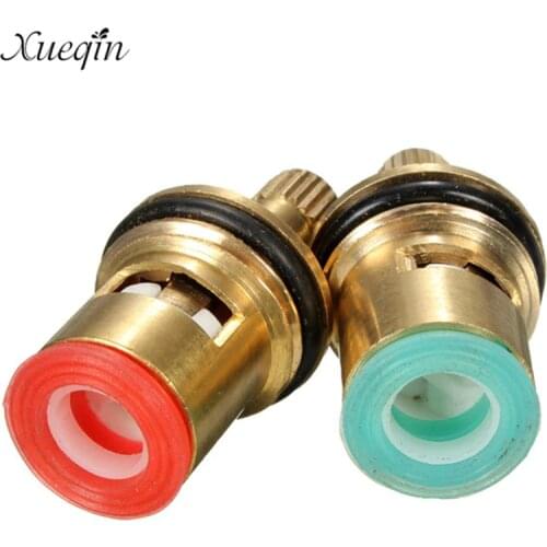 2Pcs Standard 1/2 Ceramic Faucet Cartridge Water Mixer Tap Inner Faucet Disc Valve Quarter Switch Turn Cartridges Handle Repair