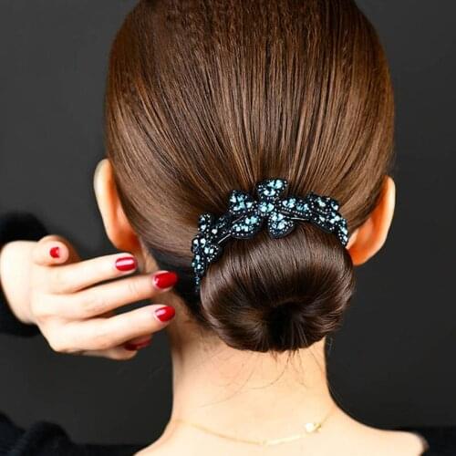 Crystal Rhinestone Hair Claws For Women Flower Hair Clips Barrettes Crab Ponytail Holder Hairpins Bands Hair Accessories