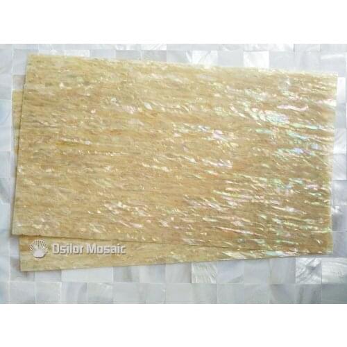 AAA grade natural surface yellow paua shell laminate for musical instrument and furniture inlay
