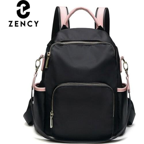 Zency Multifunctional Large Capacity Travel Camping Knapsack Soft Waterproof Nylon Female Backpack Fashion Commute Shoulder Bag