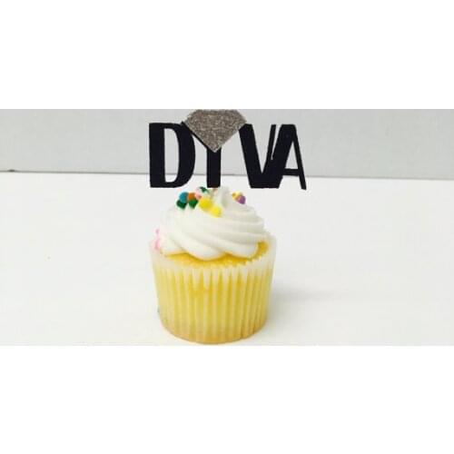 Fashion Diva glitter Dirty 30 birthday cupcake Toppers baby bridal shower wedding party cake decorations food picks