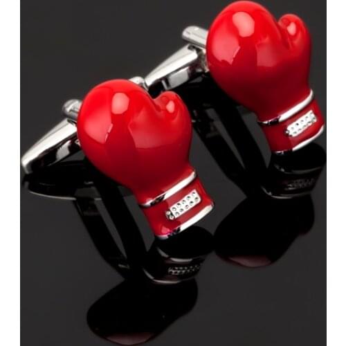 Fashion brand mens shirts boxing king Cufflinks Cuff sport red boxing gloves Muhammad Cufflinks wholesale and retail