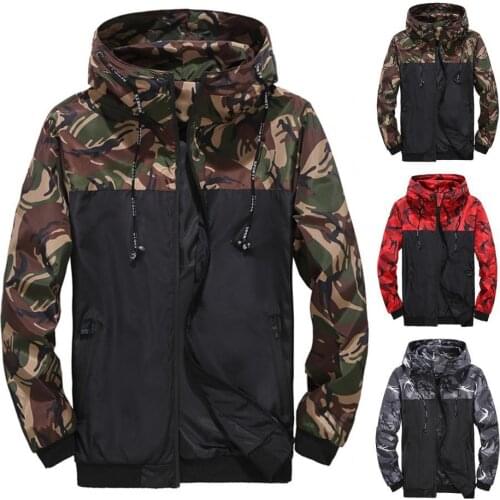 Men Jacket Sweatshirt 2021 Autumn Coat Camouflage Windproof Waterproof Cardigan Hooded Men Sweatshirt for Work