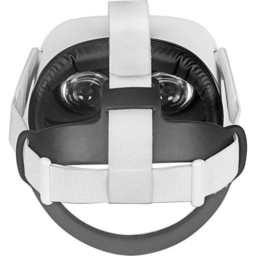 VR Headset Head Cushion Soft And Comfortable Head Protection Pad TPU Fixed Headband Strap for Oculus Quest 2 Black 185x140x50mm