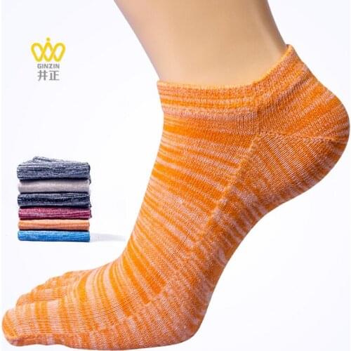 New Style Couple Cotton Five Finger Socks Men and Women Plain Socks Sweat Absorbing Five Toe Socks Breathable Deodorant MKB020