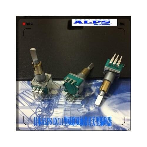 Original new ALPS EC11EBB24C03 Dual Shaft Flat Slot 15 Pulses 30 Detent