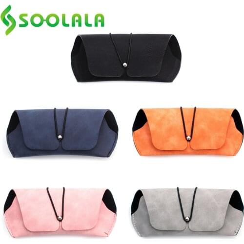 SOOLALA Portable Sunglasses Pouch Eyewear Cases Sunglasses Case Fashion Glasses Box Eyeglass Cases For Men Women